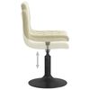 vidaXL Eetkamerstoelen draaibaar 4 st fluweel cr&egrave;mekleurig
