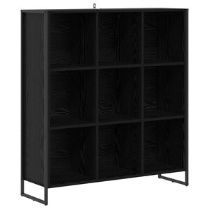 vidaXL Boekenkast Zwart Eiken 99,5 x 30 x 108,5 cm Bewerkt hout