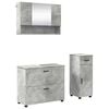 vidaXL Badkamermeubelset 3 pcs Beton Grijs Geperst Hout en Metaal