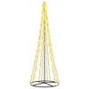 vidaXL LED Kerstboom 285 cm 1550 LED's Warmwit Staal Zwart