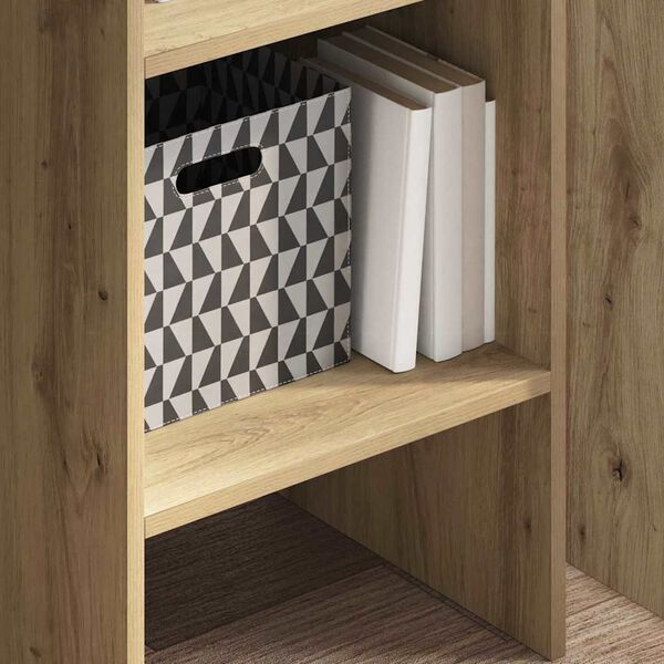 vidaXL Boekenkast Artisan Eiken 40 x 35 x 180 cm Bewerkt hout