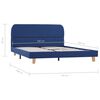 vidaXL Bedframe stof blauw 140x200 cm