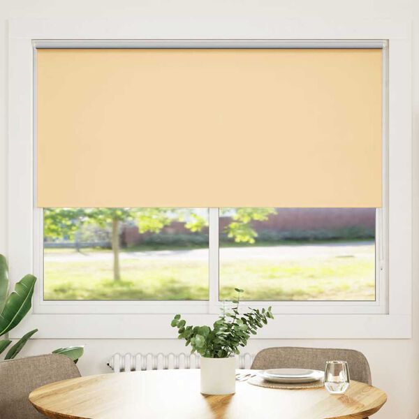 vidaXL Rolgordijn verduisterend 164,4 x 175 cm stofbreedte 160 cm beige