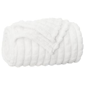 vidaXL Gooi Deken Wit 150 x 130 cm Fleece
