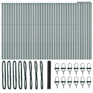 vidaXL Grond Fix Gelast Draadhek 100 x 1 m (B x H) PVC-Coated Staal