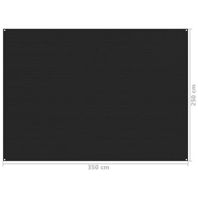 vidaXL Tenttapijt 250x350 cm zwart