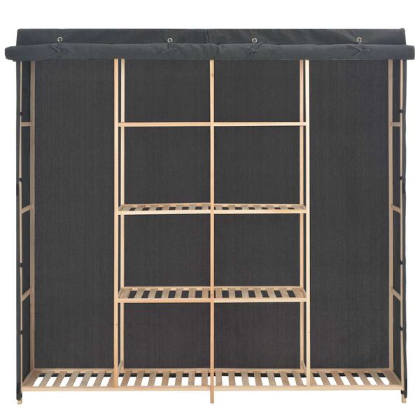 vidaXL Kledingkast 173x40x170 cm stof grijs