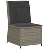 vidaXL 5-delige Loungeset met kussens poly rattan grijs