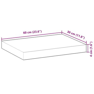 vidaXL Wandschappen 3 st zwevend olieafwerking 60x30x4 cm acaciahout