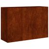 vidaXL Plantenbak roestig 120x40x80 cm weervast staal