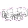 vidaXL Tuinbankenset met kussen 7 pcs Zwart Aluminium