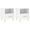 vidaXL Nachtkastjes 2 st 40x35x47,5 cm bewerkt hout wit