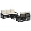 vidaXL Tuinbankenset 6 st Zwart poly rattan