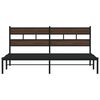 vidaXL Bedframe met hoofdbord zonder matras bruin eiken 200x200 cm