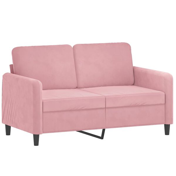 vidaXL 2-delige Loungeset met kussens fluweel roze