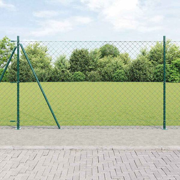 vidaXL Afrasteringspaal Groen 25 x 1,6 m (60 x 60 mm gaas)