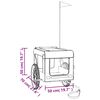 vidaXL Hondenfietstrailer oxford stof en ijzer oranje en zwart