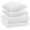 vidaXL Winter Dekbed met kussen 3 pcs Wit Microvezel