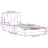 vidaXL Bedframe zonder matras "Hanko" 100x200 cm stof donkerbruin