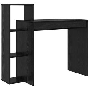 vidaXL Bureau Zwart Eiken Bewerkt hout 100 x 40 x 90 cm