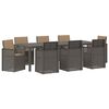 vidaXL Tuin eettafelset 9 st Lichtgrijs en Taupe PP