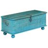 vidaXL Opbergkist 100x40x41 cm massief mangohout blauw