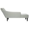 vidaXL Chaise longue met rechterarmleuning fluweel lichtgrijs