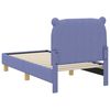 vidaXL Peuterbedframe met hoofdbord Jeans Blauw 70 x 140 cm Stof
