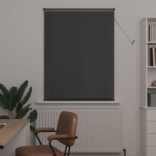 vidaXL Venetiaanse Blind Verstelbaar Zilvergrijs 150 x 70 cm PVC