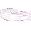 vidaXL Boxspringbed met matras met matras Cr&egrave;me 180 x 200 cm Stof