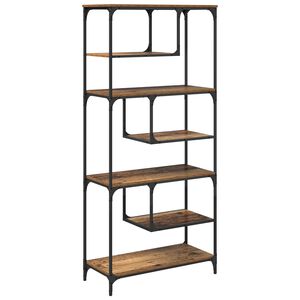 vidaXL Boekenkast 6-laags 81 x 36 x 176 cm Bewerkt hout Oud hout