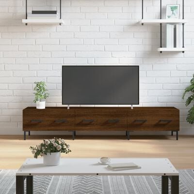 vidaXL Tv-meubel 150x36x30 cm bewerkt hout bruin eikenkleur