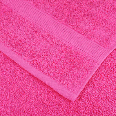 vidaXL 6-delige Handdoekenset 600 g/m² 100% katoen roze