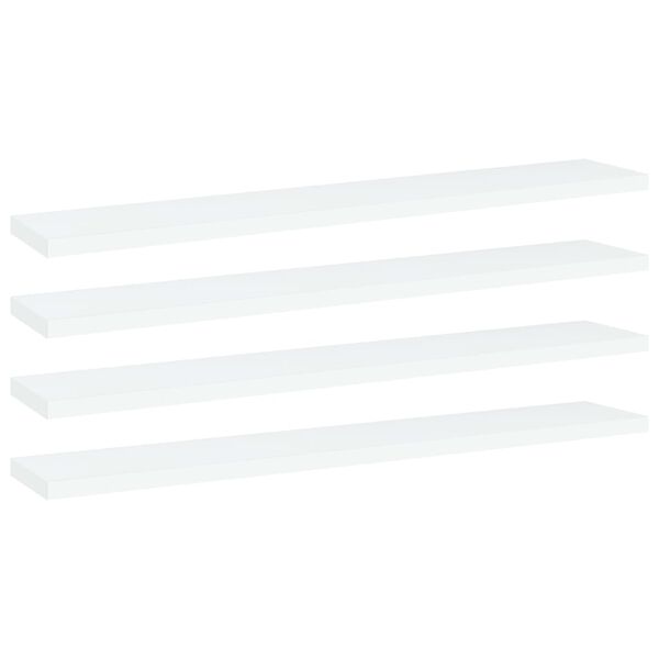 vidaXL Wandschappen 4 st 60x10x1,5 cm bewerkt hout wit