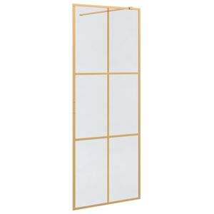 vidaXL Inloop Douche Wand Goud 80 x 195 cm gehard glas