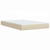 vidaXL Boxspring met matras stof cr&egrave;mekleurig 120x200 cm