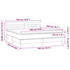 vidaXL Boxspring met matras en LED stof zwart 180x200 cm
