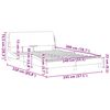 vidaXL Bedframe "Dover" 140x200 cm fluweel donkergrijs