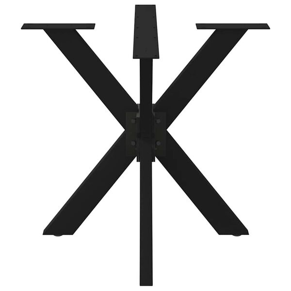 vidaXL Eettafelpoot spider vorm 85x85x(72-73) cm staal zwart