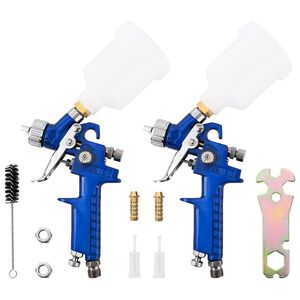 vidaXL HVLP Verfspuit Kits 125 ml Bekers 0,8 mm Mondstuk 125 ml
