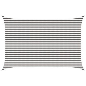vidaXL Zonneschaduwzeil 3 x 4,5 m HDPE Rechthoekig Lichtgrijs en wit.