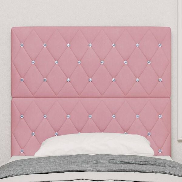 vidaXL Hoofdbord Roze 100 cm Fluweel