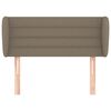 vidaXL Hoofdbord met randen 93x23x78/88 cm stof taupe
