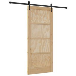 vidaXL Schuifdeur ORKDAL 86 x 198,5 cm Massief grenenhout