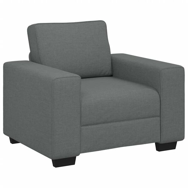 vidaXL Fauteuil 60 cm stof donkergrijs