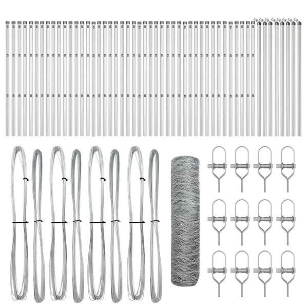 vidaXL Afrasteringspaal Zilver 100 x 0,8 m (36 mm gaas) Staal