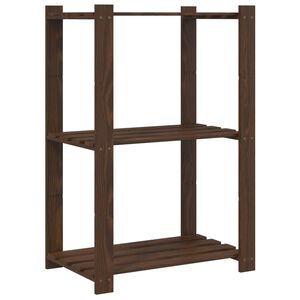 vidaXL Opbergrek 3-laags 60x38x90 cm massief grenenhout bruin
