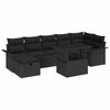 vidaXL Tuin Sofa Set 8 st Zwart poly rattan