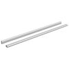 vidaXL Kaststaaf 2 st Zilver 764 x 15 x 29 mm Aluminium Legering