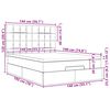 vidaXL Ottoman bed met matras 140x190cm stof cr&egrave;mekleurig
